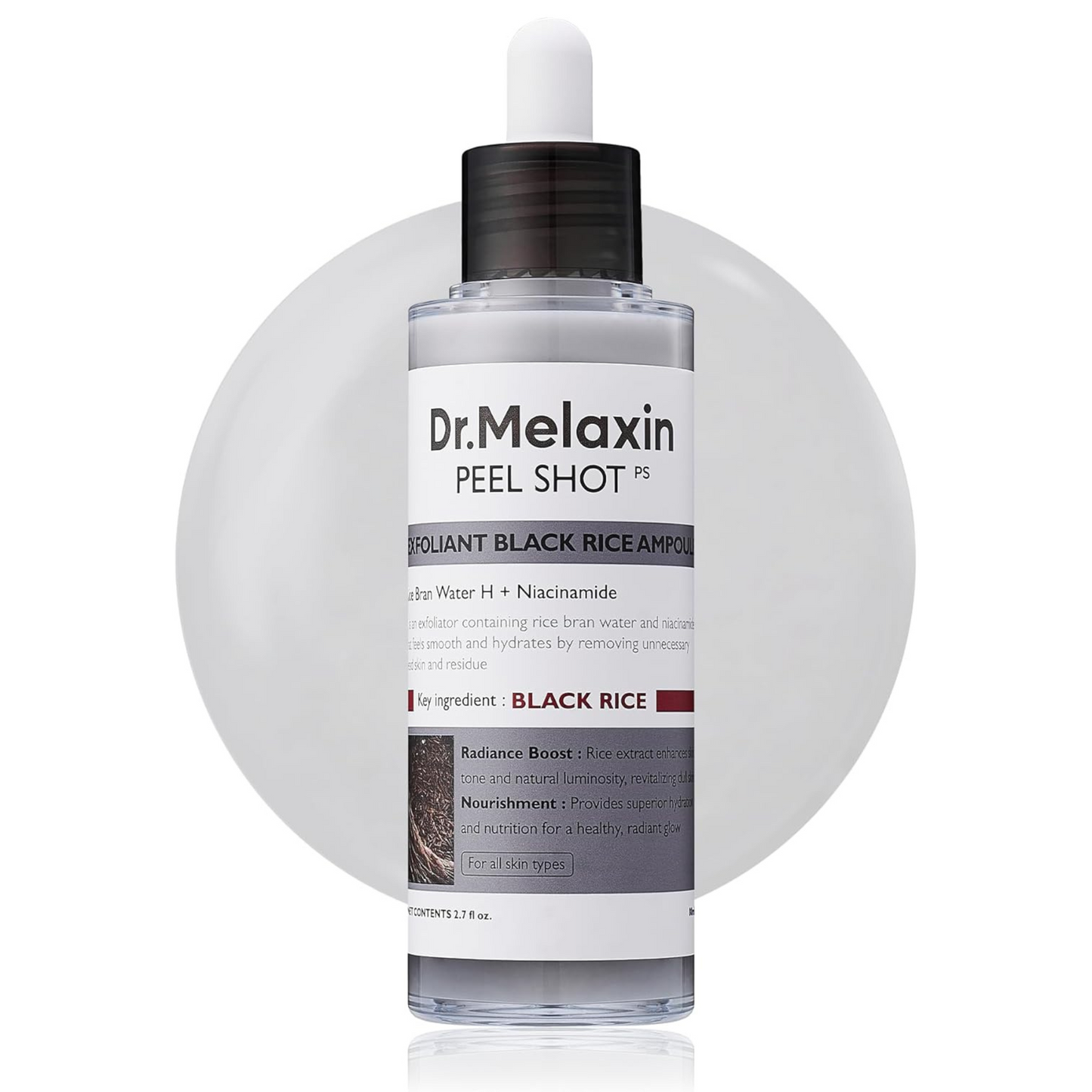 Dr. Melaxin Black Rice Peel Shot Glow – Exfoliating Ampoule 80ml